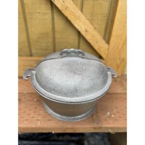 Vtg Guardian Service Small Round Dutch Oven Casserole W/ Aluminum Lid. 12x10.5x7